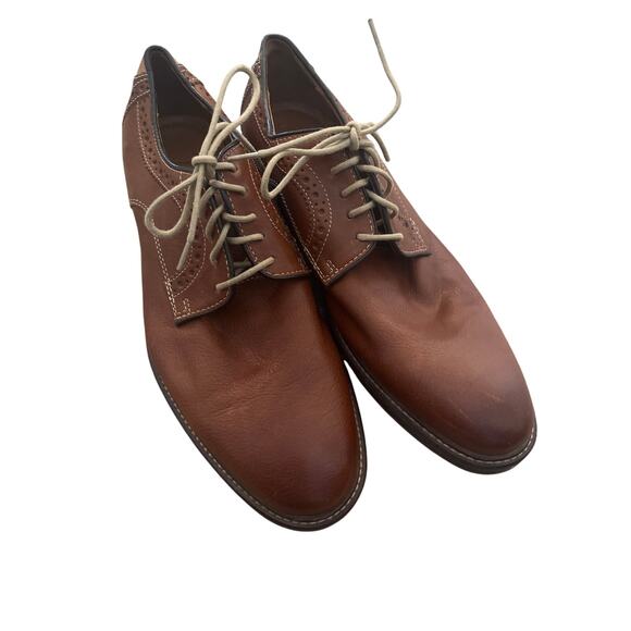 Johnston & Murphy Brown Tie up Dress Shoe Men's Size 8 M - Picture 1 of 8